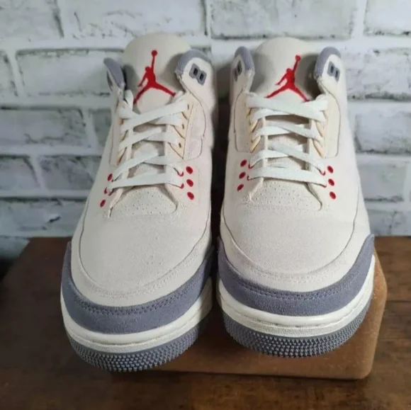Air Jordan 3 Retro SE Muslin 2022 DH7139-100 Men's Size 9.5 VNDS W/Box - Picture 3 of 12